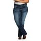 10017510W: Ariat Womens Plus Size Jeans - R.E.A.L. Mid Rise Stretch Entwined Boot Cut Jean