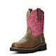 Fatbaby Original II Western Boot - DISTRESSED BROWN/Pink