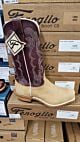 FB00101695: Mens Fenoglio Boot - Havana Nubuck Vamp with Burgandy Uppers