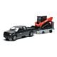 1/18 Grey Pickup Truck and Trailer w/ SVL Track Loader by New Ray By Kubota