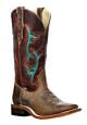Women's Boulet Boots: 9373 Brown w/Turquoise