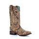 CORRAL Boots - A3677 - LD BROWN OVERLAY & STUDS SQ. TOE