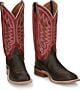 Justin Cowboy Boots - Square Toe - Leather Sole