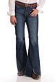 CB15754071: Womens Cruel Jeans - WOMEN'S HANNAH FLARE LEG - DARK STONEWASH