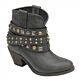 Circle G® Black Studded Strap Ankle Boot