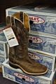 Boulet Women's Boots: 4750 - Burled Calf Tan Rubber Soles