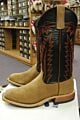 Anderson Bean Roughout Leather Square Toe Cowboy Boots - Made in USA                            