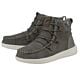 121893390: Hey Dude Women's Eloise Grey Faux Leather Slip On Moccasin Boot