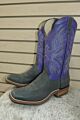 Hondo Cowboy Boots- 3233 - Grey Shark Skin with Purple Tops                            