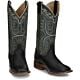 CJ2620 - Womens Black Cowboy Boots - Leather Sole