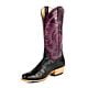 M9519: Black Full Quill Ostrich Macie Bean Boots - Womens