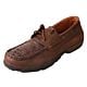 MDM0055: Men’s Twisted X Men’s Boat Shoe Driving Moc – Oiled Saddle Full Quill Ostrich/Brown