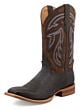 Men's Twisted X Sq Toe Leather Sole - Dark Brown - Cell Stretch