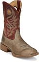 UN7151: Mens JUSTIN PICKETT GREY RED GOAT Cowboy Boots