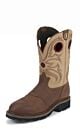 Men's Tony Lama Round Steel Toe work Boots: SNYDER CREAM - RR3210