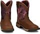 SE4358: Justin 8in Waterproof Womens Work Boots - Prym1 Pink Out Camo Rush
