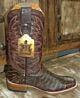 Exotic Print - Cognac Caimen Print Leather Tanner Mark