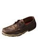 Women’s Boat Shoe Driving Moc Brown/Emboss Flower