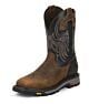 Men's Justin Work Boots: TANKER BLACK STEEL TOE - WK2104