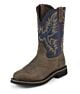 JUSTIN WORK BOOTS - SUPERINTENDENT BLUE