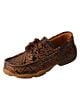 Youth Twisted X  Boat Shoe Driving Moc Brown Pattern - YDM0043