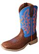Kid’s Hooey Boot Cognac Shoulder/Neon Blue