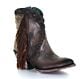 Women's Corral Leather Ankle Boots Brown - Z0099