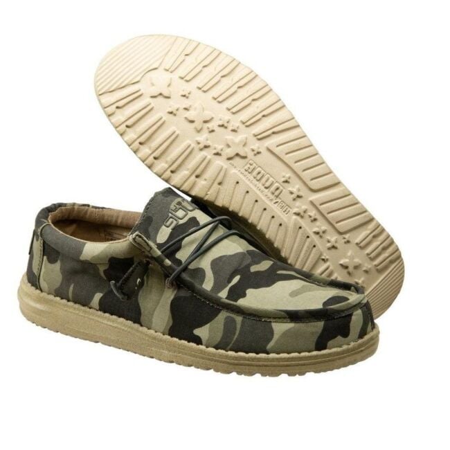 Hey Dude Camo Wally Canvas Mens Casual Shoes 110067003