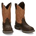 Tony Lama Men's Dusty Junction Steel Toe Work Boots – 11" Shaft, Tan Leather, Roper Heel - View #9