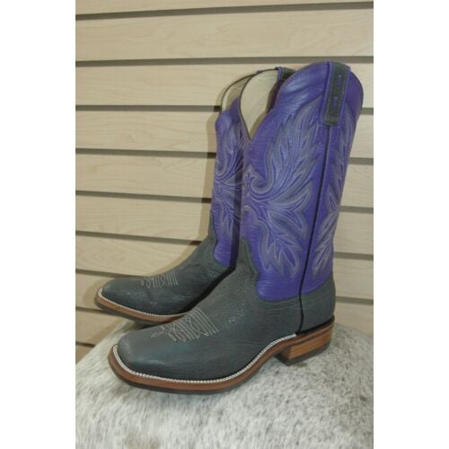 Hondo Boots - SHARK - Grey Buffeed with Grape 13