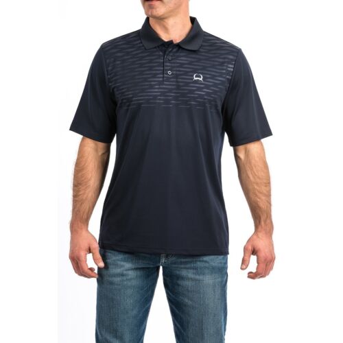 Cinch Men's Arenaflex Short Sleeve Shirt - Navy, Lightweight, Printed, With Chest Pocket