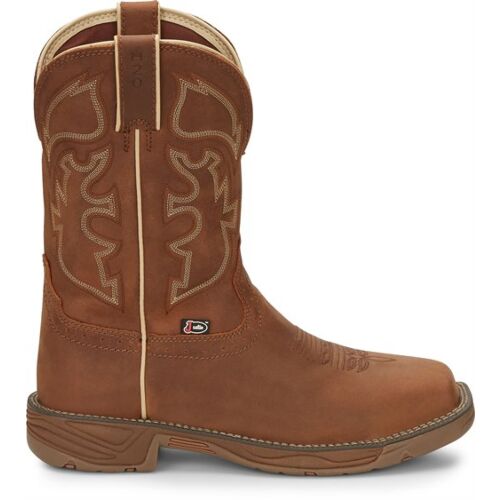 Justin Work Boots WK4330 - STAMPEDE RUSH RUSTIC TAN W/P